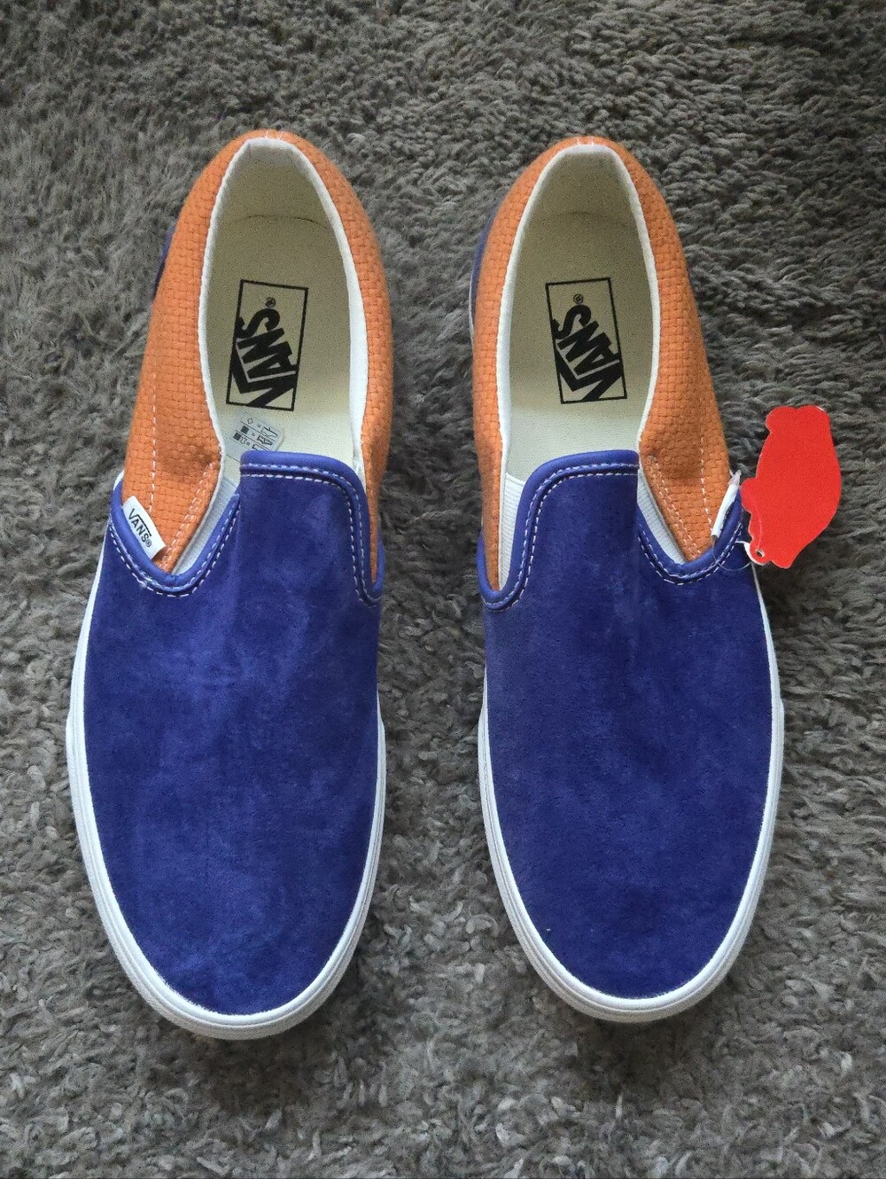 Vans Classic Slip On Men Size 11 Apricot And Blue Suede 072026